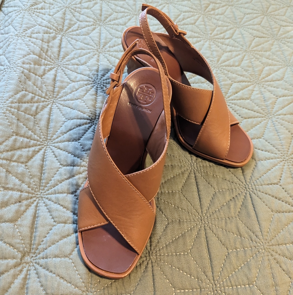 Tory Burch Women's size 5.5 Brown Slingback Sandals